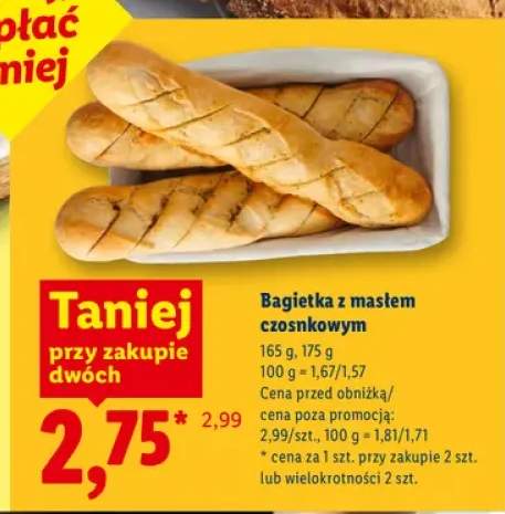 Bagietka z masłem czosnkowym