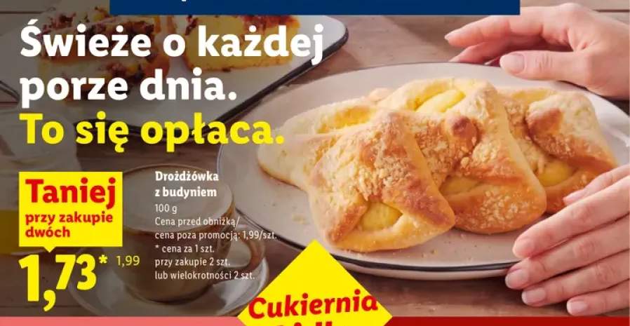 Drożdżówka z budyniem Cukiernia Lidla