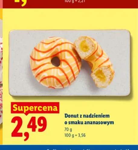 Donut z nadzieniem o smaku ananasowym Cukiernia Lidla
