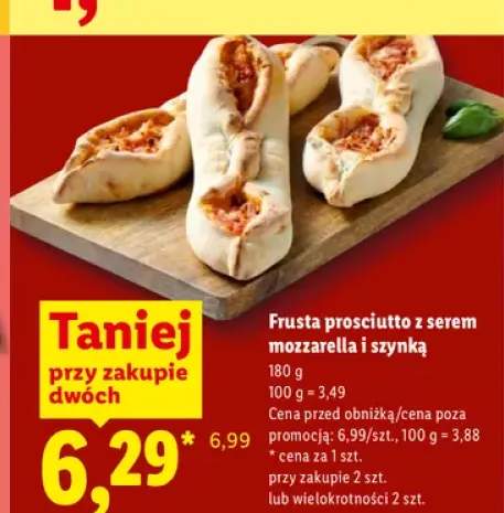 Frusta prosciutto z serem mozzarella i szynką