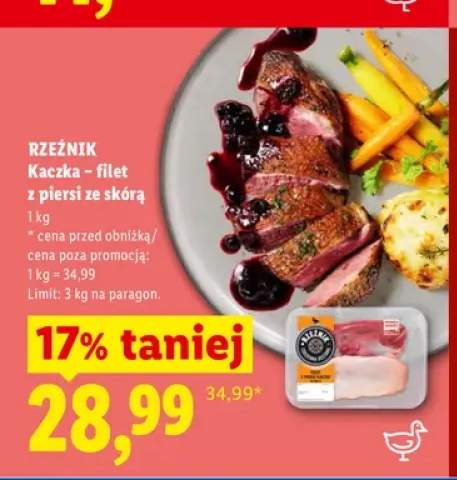 Filet z piersi kaczki ze skórą Rzeźnik
