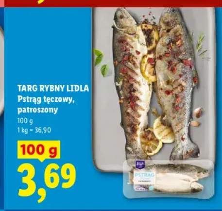 Pstrąg tęczowy patroszony Targ Rybny Lidla