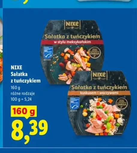 Sałatka z tuńczykiem kuskusem i warzywami Nixe +1 wariant
