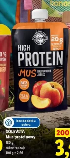 Mus proteinowy brzoskwinia jabłko Solevita