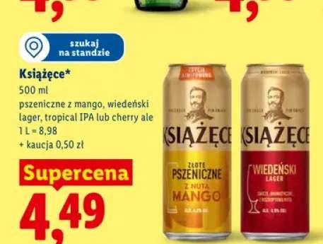Piwo Książęce Złote Pszeniczne z nutą Mango +3 warianty