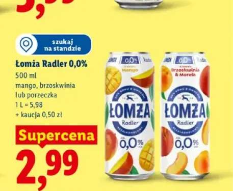 Piwo bezalkoholowe Łomża Radler Mango +2 warianty