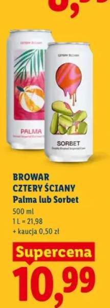 Piwo Browar Cztery Ściany Sorbet +1 wariant