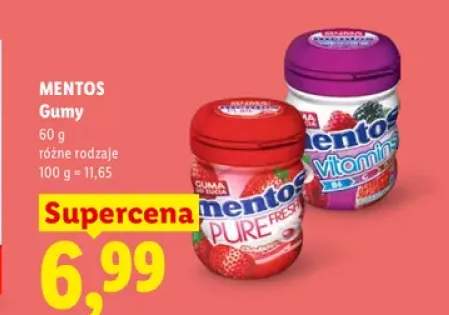 Gumy do żucia Mentos Vitamins +1 wariant