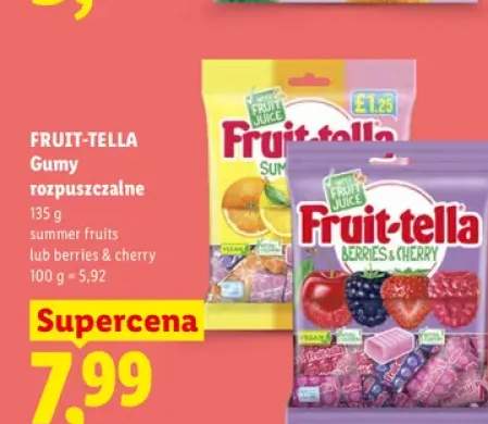 Gumy rozpuszczalne Fruit-tella Summer Fruits +1 wariant