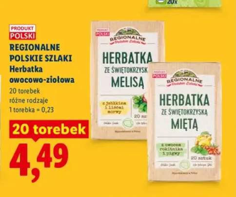 Herbatka owocowo-ziołowa Regionalne Polskie Szlaki Melisa +1 wariant