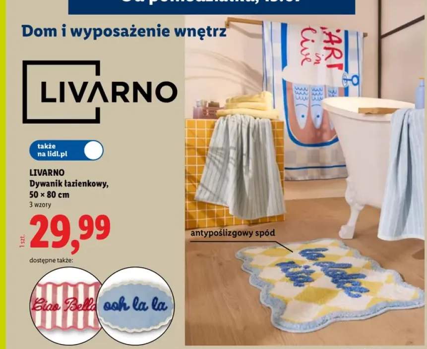 Dywanik łazienkowy Livarno