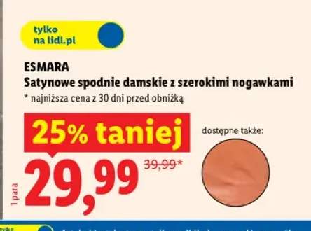 Satynowe spodnie damskie z szerokimi nogawkami Esmara