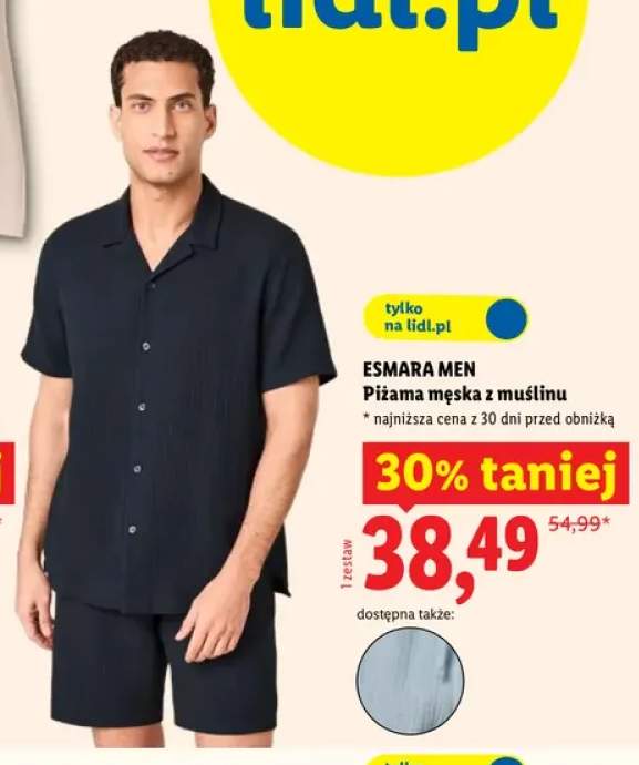 Piżama męska z muślinu Esmara Men