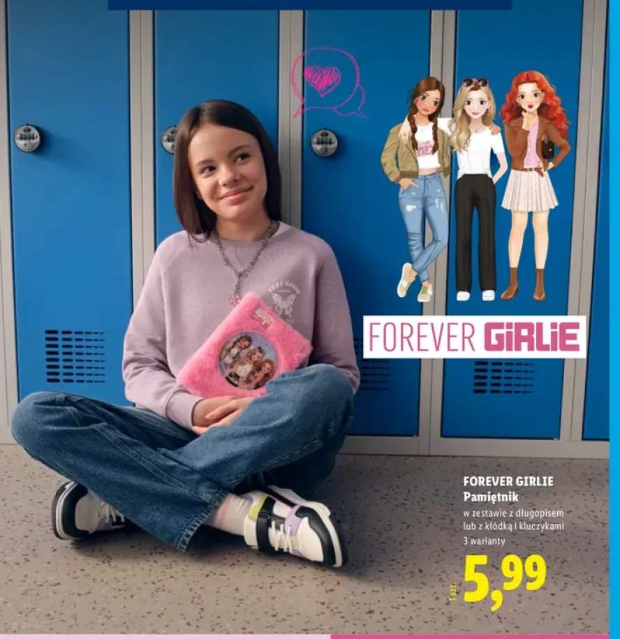 Pamiętnik w zestawie z długopisem Forever Girlie +1 wariant
