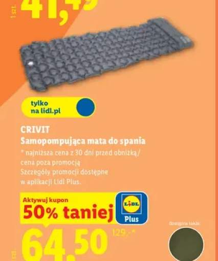 Samopompująca mata do spania Crivit