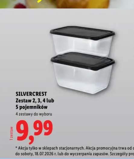 Zestaw 2 pojemników Silvercrest +3 warianty