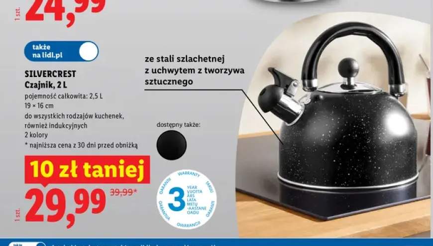 Czajnik ze stali szlachetnej SILVERCREST 2 l