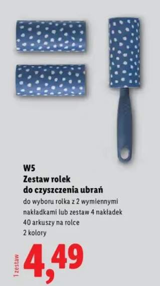 Rolka do czyszczenia ubrań z 2 wymiennymi nakładkami W5 +1 wariant