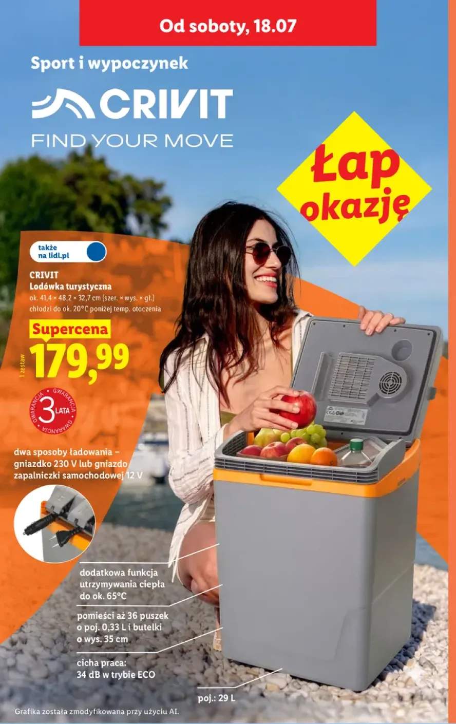 Lodówka turystyczna Crivit 29 l