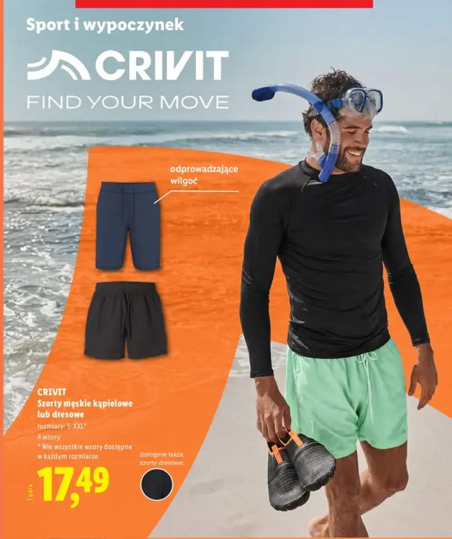 Szorty męskie kąpielowe Crivit +1 wariant