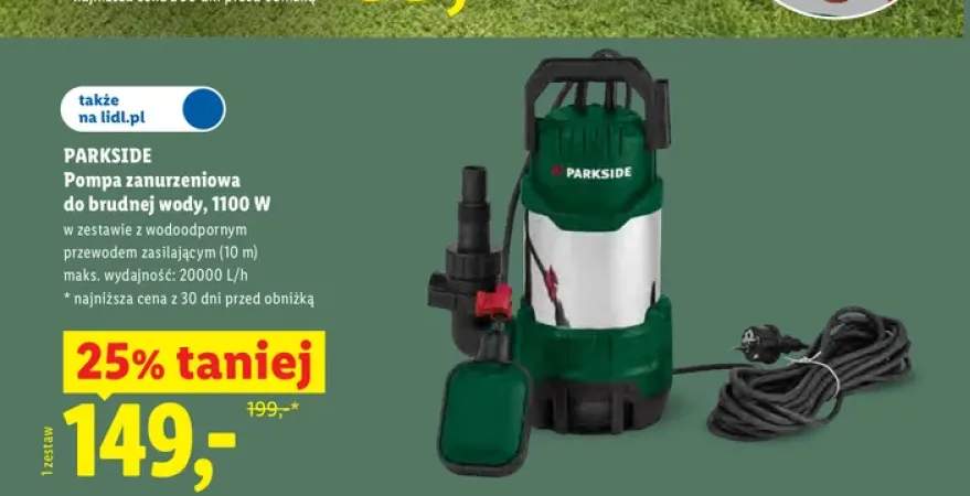 Pompa zanurzeniowa do brudnej wody PARKSIDE
