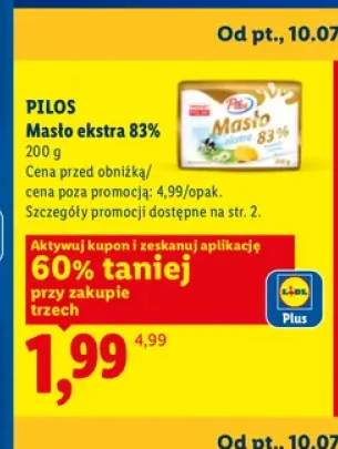 Masło ekstra 83% Pilos