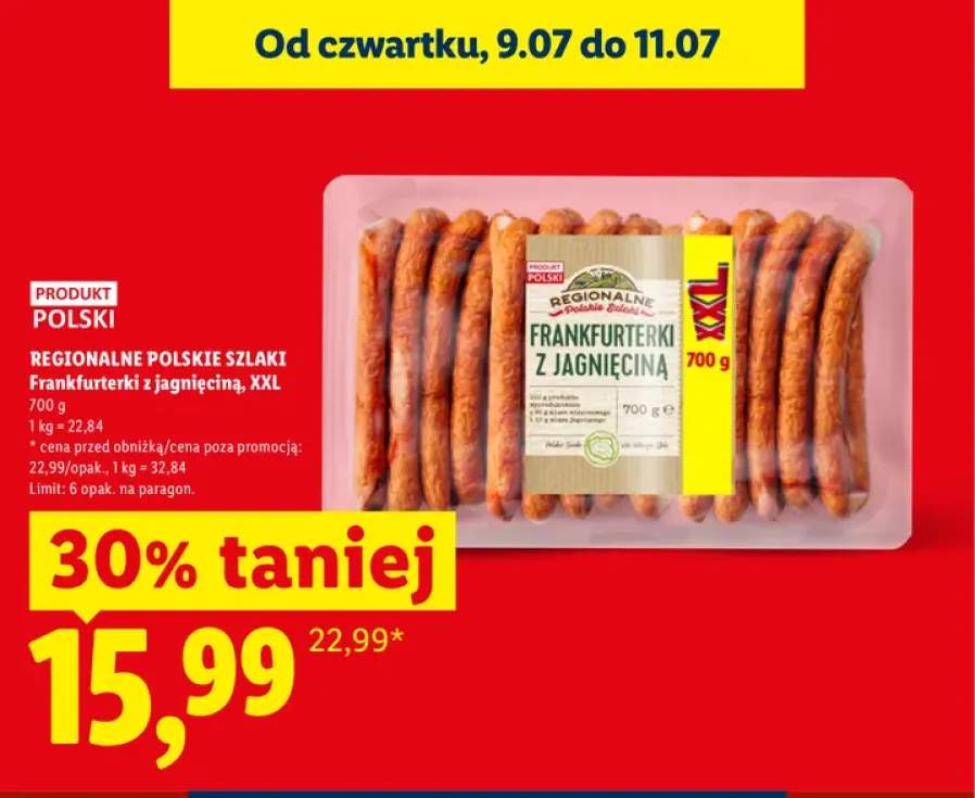 Kiełbaski frankfurterki z jagnięciną Regionalne Polskie Szlaki XXL