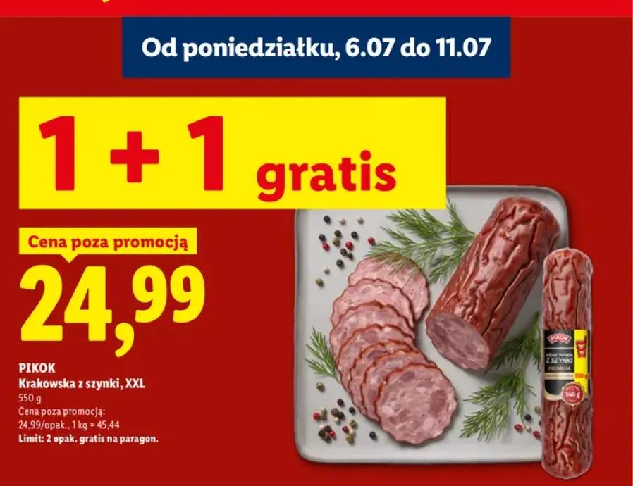 Kiełbasa krakowska z szynki Pikok XXL