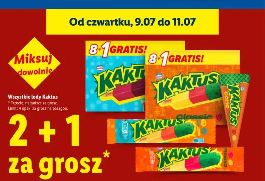 Lody Kaktus +5 wariantów