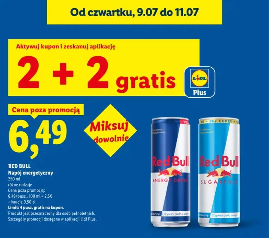 Napój energetyczny Red Bull +1 wariant