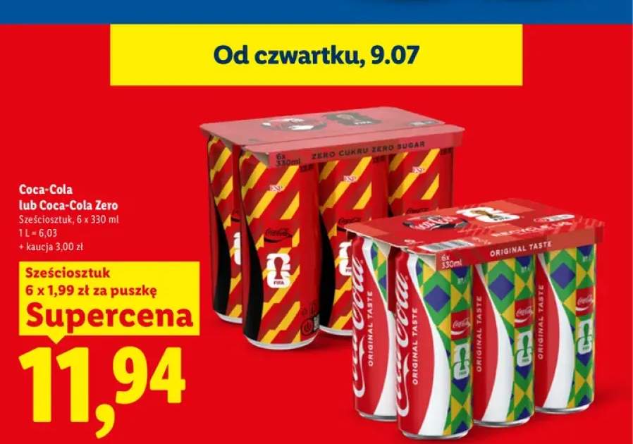 Napój gazowany Coca-Cola 6-pak +1 wariant
