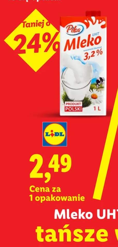 Mleko UHT 3,2% Pilos