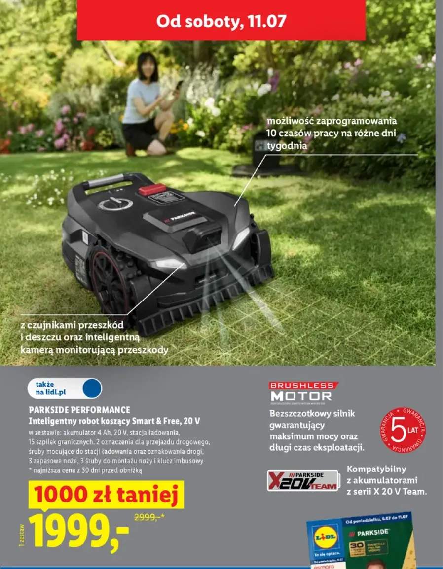 Robot koszący Parkside Performance Smart & Free 20V