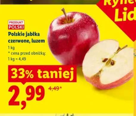 Jabłka czerwone luzem polskie
