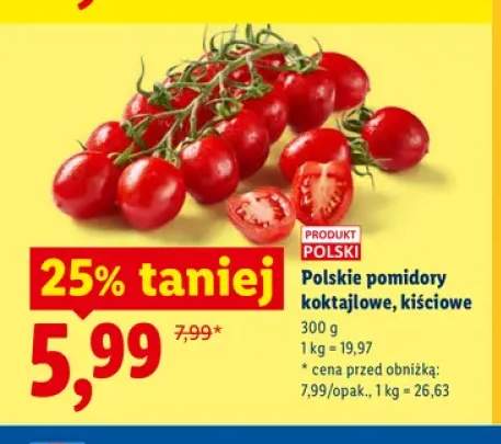Pomidory koktajlowe kiściowe polskie
