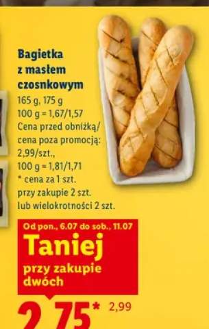 Bagietka z masłem czosnkowym