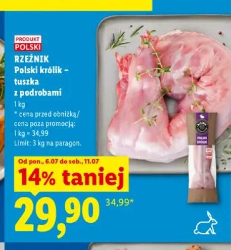 Tuszka z królika z podrobami Rzeźnik