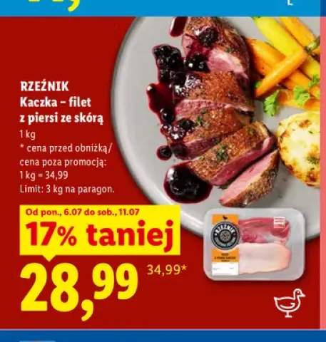Filet z piersi kaczki ze skórą Rzeźnik