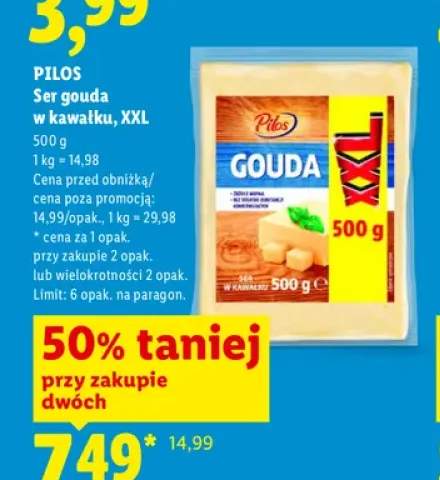 Ser Gouda w kawałku Pilos XXL