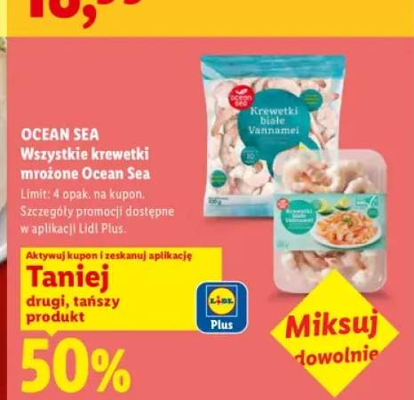 Krewetki mrożone Ocean Sea +2 warianty