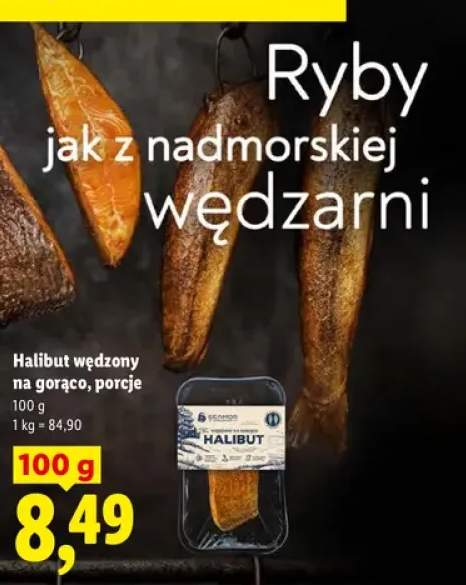 Halibut wędzony na gorąco porcje Seamor