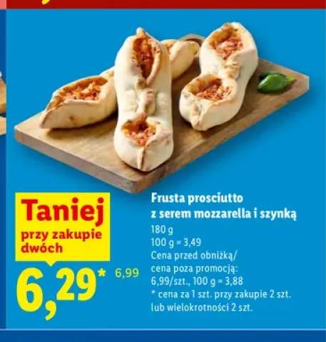 Frusta prosciutto z serem mozzarella i szynką
