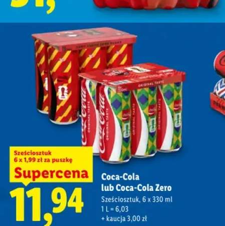 Napój gazowany Coca-Cola 6-pak 330 ml +1 wariant