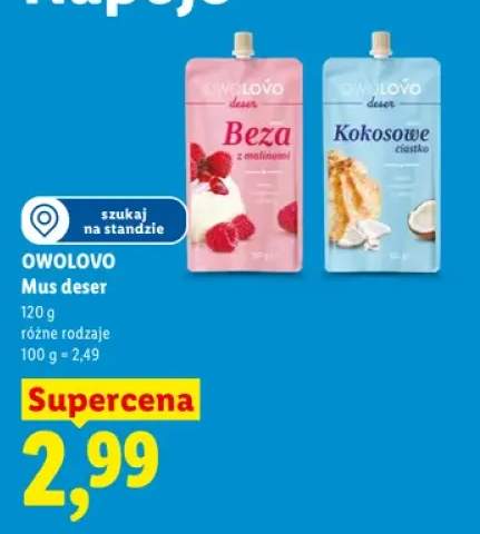 Mus deser Owolovo Beza z malinami +1 wariant