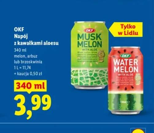 Napój z kawałkami aloesu OKF arbuz +2 warianty