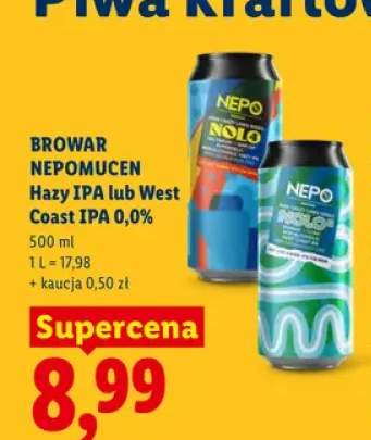 Piwo bezalkoholowe Nepomucen Nolo West Coast IPA +1 wariant
