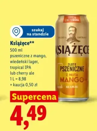 Piwo Książęce pszeniczne z mango +3 warianty
