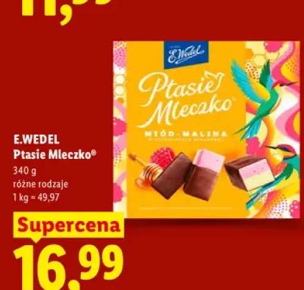 Ptasie Mleczko E.Wedel Miód-Malina