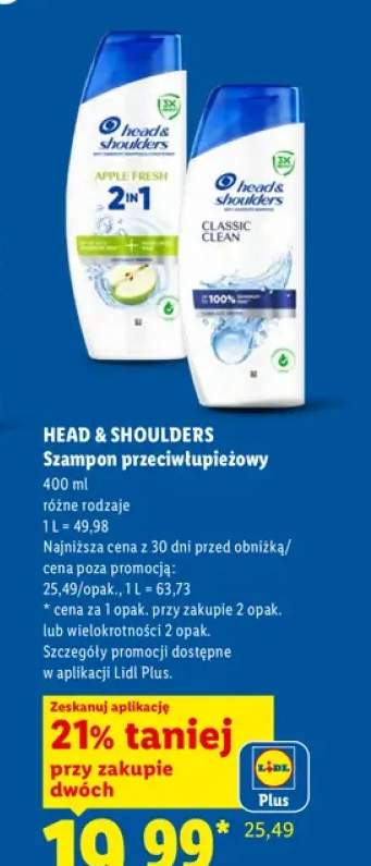 Szampon przeciwłupieżowy Head & Shoulders Apple Fresh +1 wariant