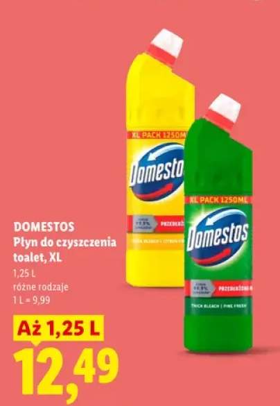 Płyn do czyszczenia toalet Domestos Citrus Fresh XL +1 wariant